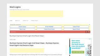 Buckeye Express Email Login And Reset Steps | Buckeye Email SignIn