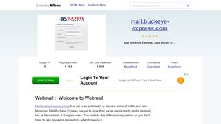 Mail.buckeye-express.com website. Webmail :: Welcome to Webmail.
