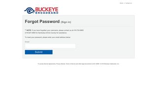 Forgot Password? - My Account - Buckeye Broadband