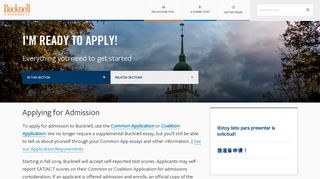 I'm Ready to Apply! || Admissions | Bucknell University