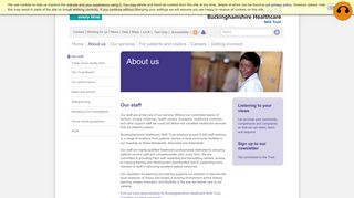 Our staff - Buckinghamshire Healthcare NHS Trust