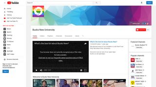 Bucks New University - YouTube
