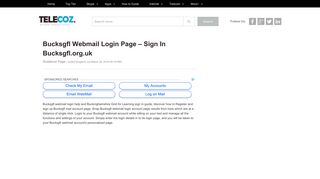 Bucksgfl Webmail Login – Bucksgfl.org.uk Account Sign In - TeleCoz