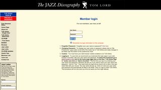 TJD-Online: Login - The Jazz Discography