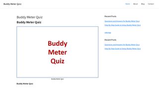 Buddy Meter Quiz
