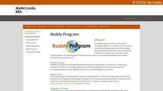 Buddy Program | McCombs School of Business