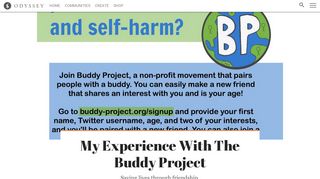 My Experience With The Buddy Project - Odyssey