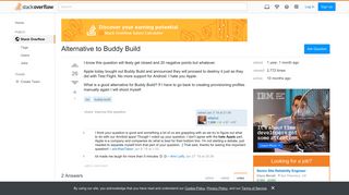 Alternative to Buddy Build - Stack Overflow