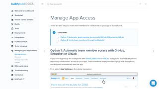 Manage access control for your mobile app repositories | buddybuild ...