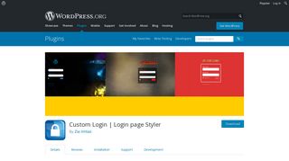 Custom Login | Login page Styler | WordPress.org