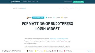 Formatting of BuddyPress Login Widget - WPMU Dev