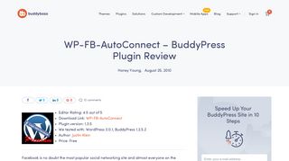 WP-FB-AutoConnect - BuddyPress Plugin Review • BuddyBoss