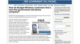 How do Budget Wireless customers find a new free cell phone ...