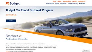Fastbreak Program | Budget Car Rental