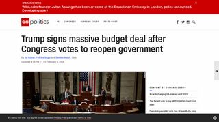 Trump signs massive budget deal after Congress votes to reopen ...