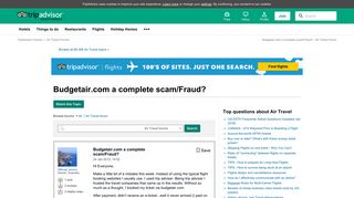 Budgetair.com a complete scam/Fraud? - Air Travel Message Board ...