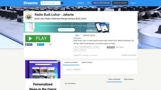 Radio Budi Luhur - Jakarta - Listen Online - Streema