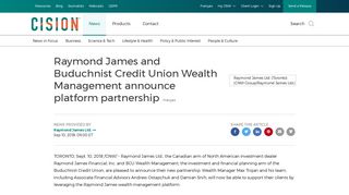 CNW | Raymond James and Buduchnist Credit Union Wealth ...