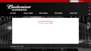 Budweiser Gardens | Online Ticket Office | My Account