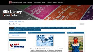 Home - Dentistry - Guides at British University in Egypt - BUE LibGuides