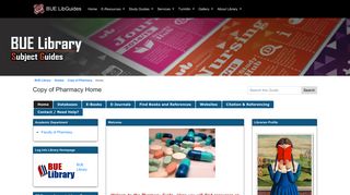 Home - Copy of Pharmacy - Guides at British ... - BUE LibGuides
