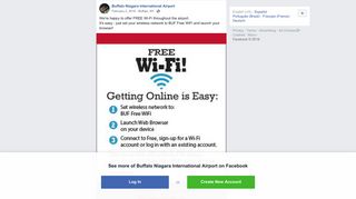 We're happy to offer FREE Wi-Fi... - Buffalo Niagara International ...