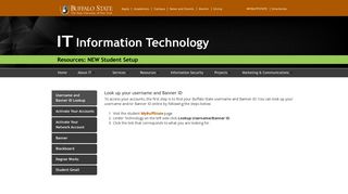 Username and Banner ID Lookup - RITE - Buffalo State