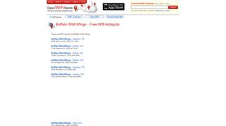 Buffalo Wild Wings - Free WiFi hotspots wi-fi cafes coffee shops hotels ...