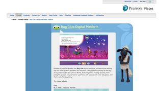 Bug Club Digital Platform - Pearson Places