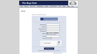 Signup - The Bug Club - Webs