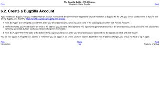 Create a Bugzilla Account