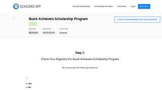 Buick Achievers Scholarship Program - Are You Qualified?