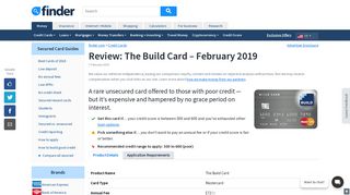 The Build card review | finder.com