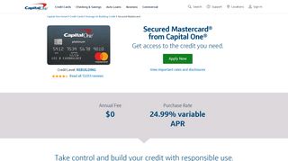 Build Credit with a Secured Credit Card | Capital One