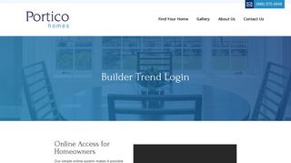 Builder Trend Login | Portico Homes