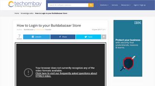 How to Login to your Buildabazaar Store - Techombay