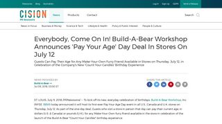 Everybody, Come On In! Build-A-Bear Workshop Announces 'Pay ...