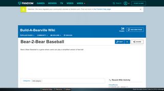 Bear-2-Bear Baseball | Build-A-Bearville Wiki | FANDOM powered by ...