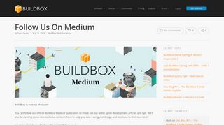 Follow Us On Medium - Buildbox | Game Maker | Video Game Software