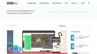 How to Create a Login Register Form Template For Your BuilderAll Site