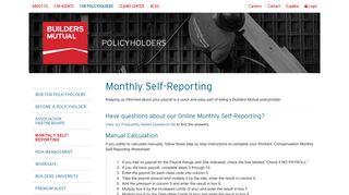 Builders Mutual - Monthly Self Reporting