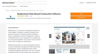 Buildertrend Software - 2019 Pricing, Reviews & Demo