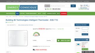 Building 36 Technologies Intelligent Thermostat - B36-T10 ...