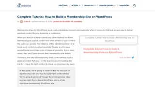 Complete Tutorial: How to Build a Membership Site on WordPress