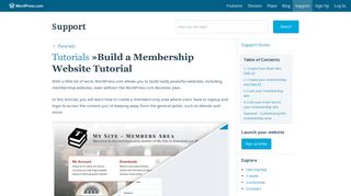 Build a Membership Website Tutorial — Support — WordPress.com
