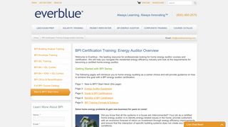 BPI Certification Training: Energy Auditor Overview | Everblue Training