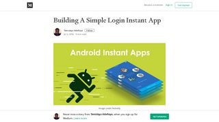 Building A Simple Login Instant App – Temidayo Adefioye – Medium