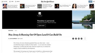 New Jersey Is Running Out Of Open Land It Can Build On - The New ...