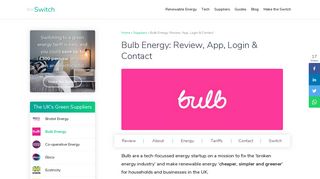 Bulb Energy: Review, App, Login & Contact | The Switch