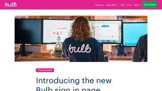 Introducing the new Bulb sign in page | Blog | Bulb